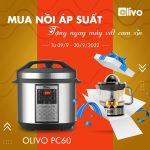 Nồi Áp Suất Điện OLIVO PC60 - Tặng máy vắt cam
